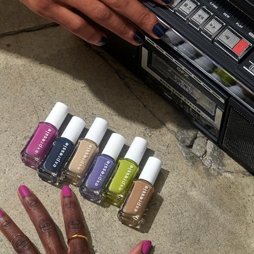 essie expressie quick dry nail polish, vegan, power moves, blue, feel the hype, 0.33 fl oz