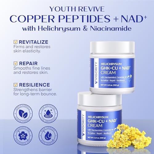 Copper Peptides Anti-Aging Face Cream for Mature Skin 3.4 oz Pack of 2