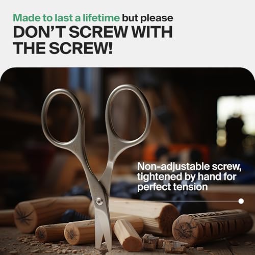 Germanikure Nail & Cuticle Scissors Self-Sharpening Steel with Leather Sleeve