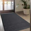 Heavy Duty Rubber Door Mat 8x4 Feet Indoor Outdoor Waterproof Entryway Charcoal