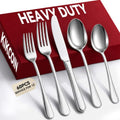 60-Piece Silverware Set for 12 - Stainless Steel Flatware Utensil Cutlery Set with Gift Box - Silver / 12 Pack