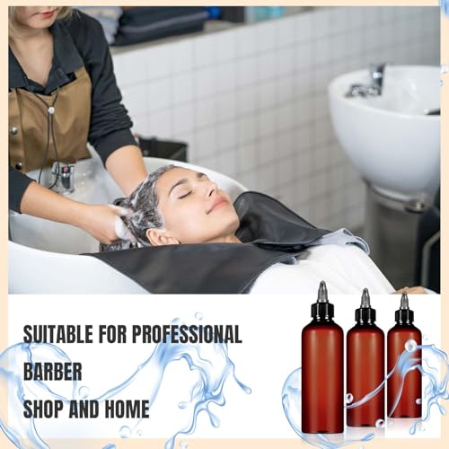 3 oz Amber Hair Oil Applicator Bottles - 36 Pack with Funnels and Twist Caps