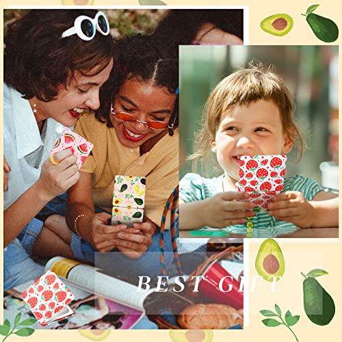 Square Style Fruit Design Compact Pocket Mirror Set - 24 Pieces
