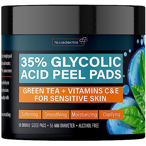 Silicone Scar Sheets & Glycolic Acid Pads - C-Section, Tummy Tuck, Keloid, Acne Removal Treatment - Advanced Post Surgery Supplies - Exfoliating Facial Peel - 60 Double-Side Pads