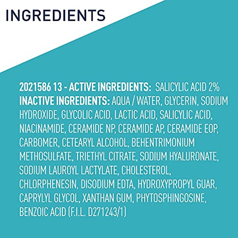 CeraVe Acne Control Gel, 2% Salicylic Acid Treatment With Glycolic Acid + Lactic Acids + Niacniamide, Acne Gel Helps Clear Blemishes Without Over Drying, Alcohol Free & Oil Free, 1.35 Fl Oz