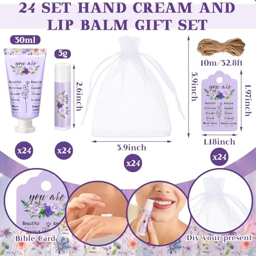 Classic 24-Piece Christian Hand Cream & Lip Balm Gift Set - Swiffen