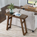 Brown Solid Wood Console Table - 36 Inch Narrow Entryway Sofa Table