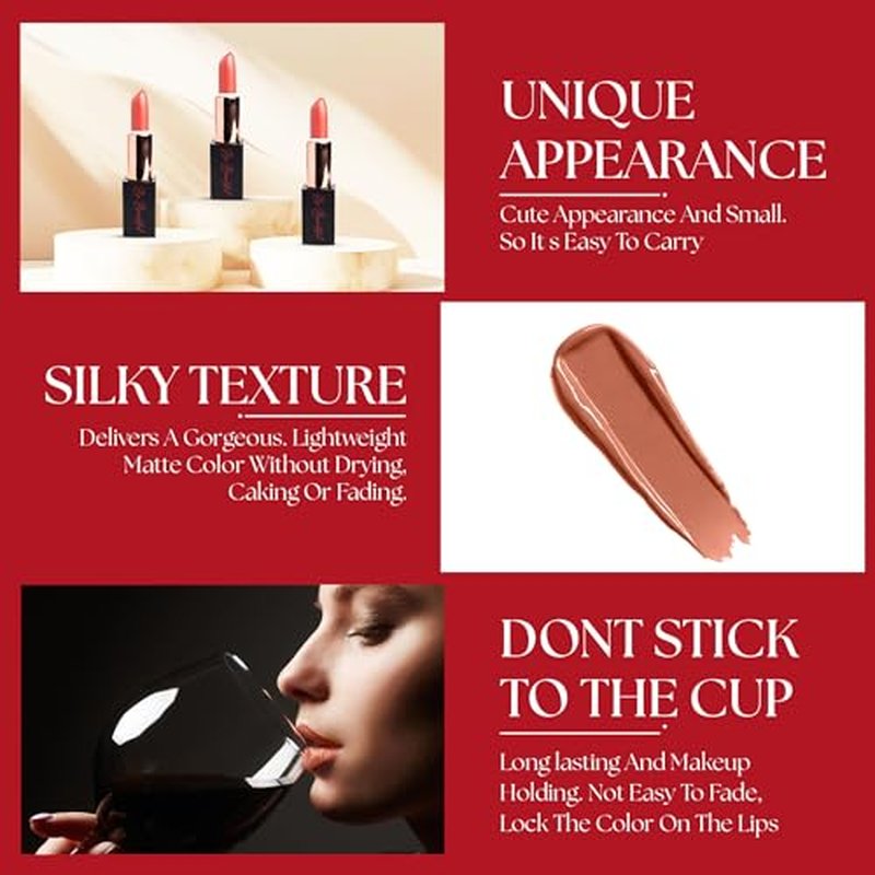 lipstick provides smooth application, long lasting wear non-sticky glides on provides maximum color organic shea butter peachy peach