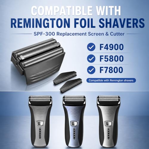 2 Pcs Shave Foil & Cutter Blades Compatible with Remington F4900 F5800 F7800 - Black