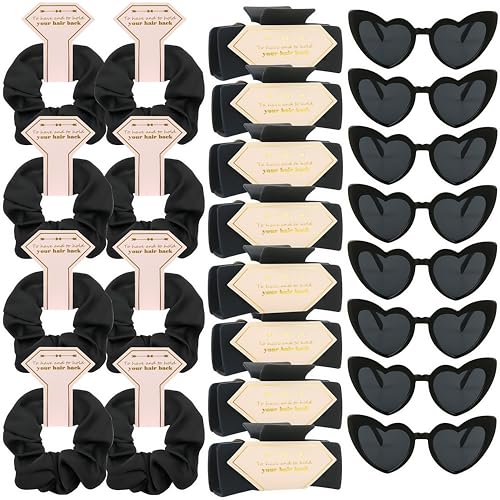 Bridesmaid Hair Clips & Scrunchies Gift Set for Bachelorette Party and Wedding