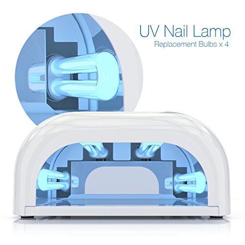 nailstar Replacement 9W U-Shaped 365nm Bulbs UV Nail Lamp Dryer - 8 Pack