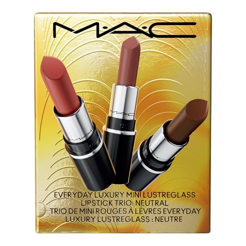 MAC Everyday Luxury Mini Lustreglass Lipstick Trio, Neutral, 3 Piece Set