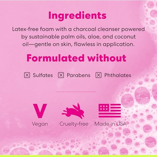 Makeup Sponge & Brush Cleaning Set - Pink Beautyblender + Charcoal Solid Cleanser (OP Variation)