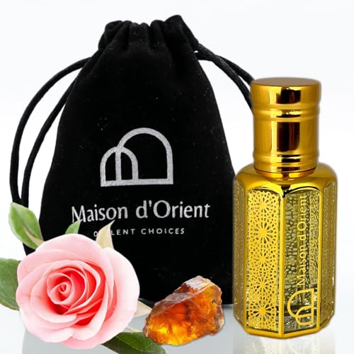 Desert Rose Perfume Oil 12?mL ? Elegant Floral Oriental with Turkish Rose Amber and Musk. Alcohol Free Long Lasting Oil, Compliment Magnet