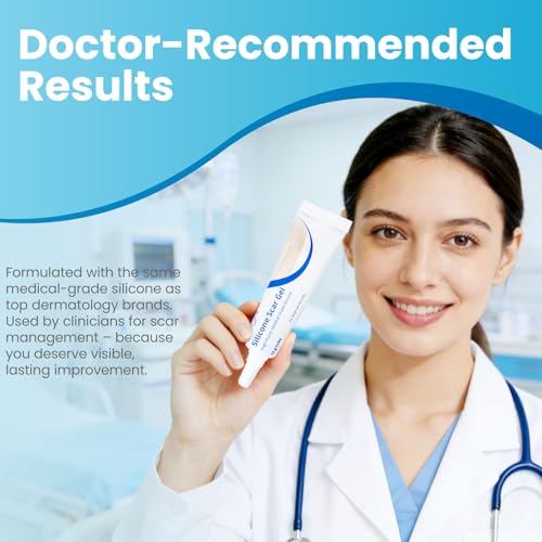 Sensifine Advanced Silicone Scar Gel 0.53 oz – Reduces Enlarged Scars & Keloids