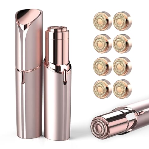 Facial Hair Remover for Women Gold Color with 8-pc Replacement Heads