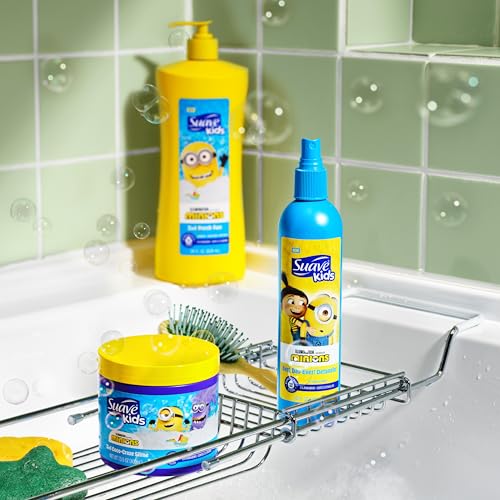 Suave Kids Detangler Spray Minions, Hair Detangling, Removing Knots and Making Kids Locks Soft, Smooth, and Shiny, 10 oz, Pack of 6