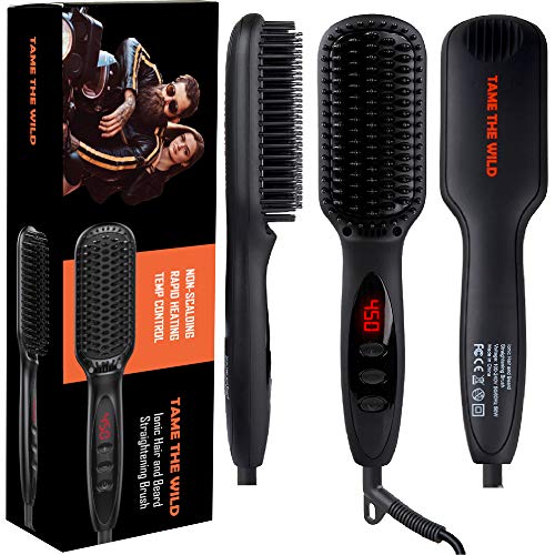 Tame The Wild Pro Beard Straightener Heated Brush - 1 Piece - Men’s Grooming