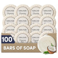 100 Pack Travel Size Bar Soap - Aloe, Olive Oil & Coconut Fragrance - Hotel Toiletries