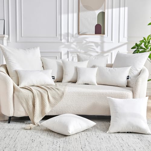 Euro Pillow Inserts 28x28 Inches Pack of 2 - White Down & Feather Fill