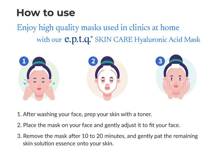 Hyaluronic Acid Sheet Mask Pack for Hydration & Brightening - 5 Count