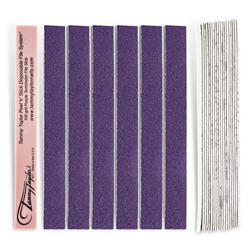 Tammy Taylor Peel N Stick Purple Terminator Nail File 100g Grit Professional Tool