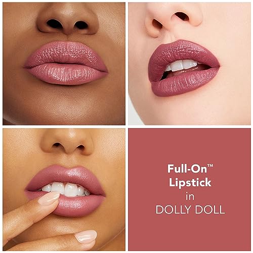BUXOM Full-On Plumping Satin Lipstick Dolly Doll 0.09 oz - Moisturizing Lip Color