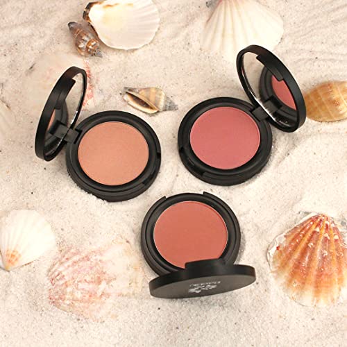 Organic Mineral Blush Rosalie - Talc-Free Pressed Powder for Natural Glow - 0.18oz