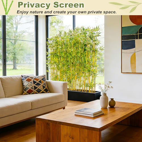 4 ft Artificial Bamboo Tree Privacy Screen Outdoor Indoor Faux Plant