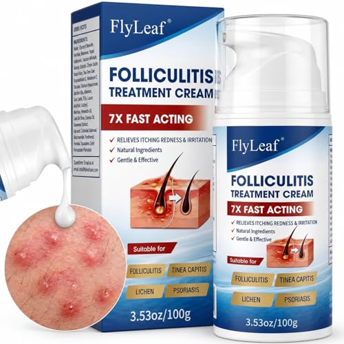 Flyleaf Folliculitis Treatment Cream with Benzoyl Peroxide & Tea Tree Oil, Fast-Acting Scalp & Body Bump Relief, 100g
