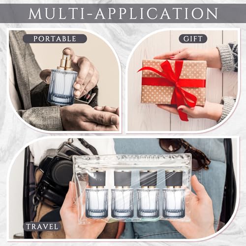Refillable Perfume Bottles Set - 12 Black 30ml Spray Travel Containers