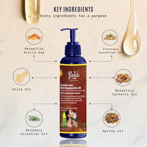 Puntah Skin Regenerative Oil ? 6.8 fl oz ? Frankincense & Rosemary Essential Oil ? Hydrating Body Oil & Massage Oil for Smooth, Nourished Skin ? Luxurious Skincare for Men & Women.