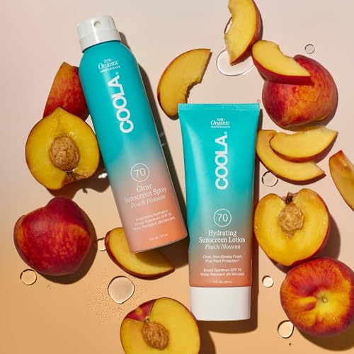 SPF 70 Sunscreen Lotion with Peach Blossom Scent - Hydrating & Antioxidant-Rich, 5 oz