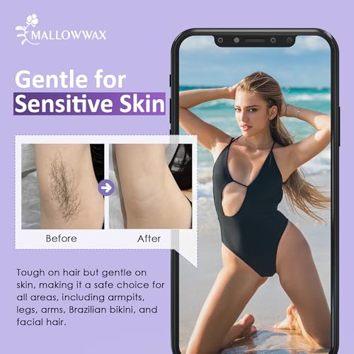 Mallowwax Lavender Hard Wax Beads for Hair Removal 2.5lb – Low-Temp Brazilian & Body Waxing