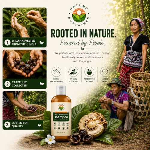 Sensitive Scalp Unscented Natural Shampoo - Organic, Sulfate-Free, 9oz - Hypoallergenic & Dandruff Relief