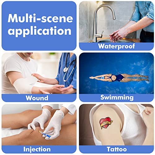 VOOVAO Waterproof Tattoo Aftercare Wrap Bandage 5.9in x 10.9yd Second Skin Healing