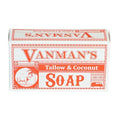 VanMan Beef Tallow and Coconut Oil Bar Soap ? Pure Grass-Fed Beef Tallow Soap with Coconut Oil & Kaolin Clay, Subtle Grapefruit Scent, Hydrating & Nourishing, Clean Ingredients, 3.8oz