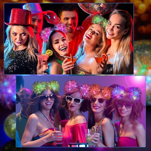 16 Pcs Light Up Cat Ears LED Headband with Color Change - Vivid Color