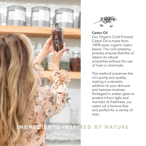 Castor Oil - Organic Cold-Pressed Hexane-Free Skin & Hair Treatment - Amber Bottle - Variation of THIS listing