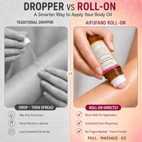 Cyperus Rotundus Hair Removal Oil with Rose Quartz Roll-On - Pink, 2 Fl Oz (Pack of 2)