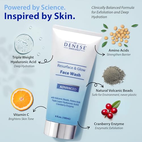 Gentle Exfoliating Face Wash with Glycolic Acid for Radiant Skin - 6 oz