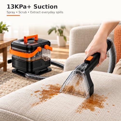 Portable Carpet & Upholstery Cleaner for Couch Car & Rugs, 2L Tank