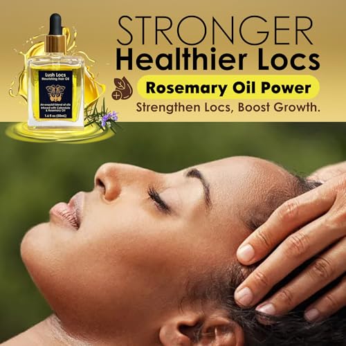 Rosemary Hair Oil for Locs & Natural Hair - 1.6 Oz, Nourishing Botanical Blend