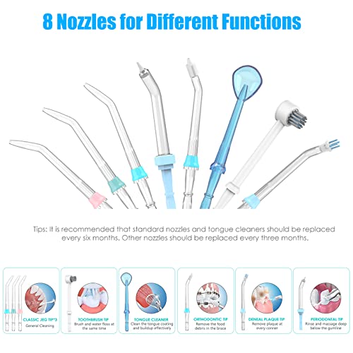 Water Dental Flosser for Teeth 600ML Electric Oral Irrigator - White