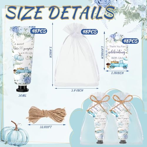 Dansib Blue Pumpkin Fall Hand Cream Set - 48 Pack Halloween Gift Favors