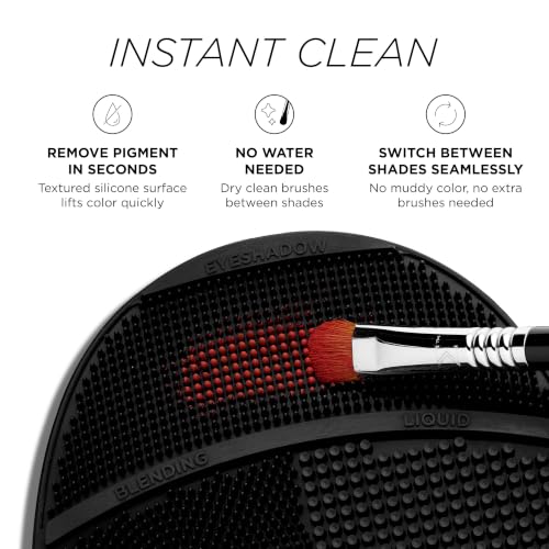 Silicone Makeup Brush Cleaner Mat - Switch Shade Changing, Double-Sided Brush Pad