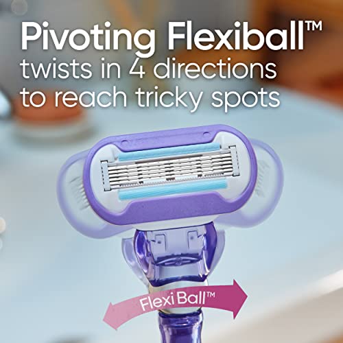 Gillette Venus Deluxe Smooth Swirl Women's Razor Handle + 2 Refills - 1 Pack of 2