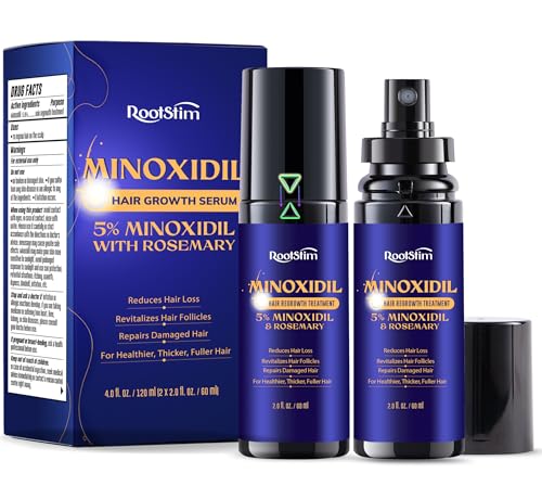 Minoxidil Hair Growth Serum 2-Pack 60ML Extra Strength for Men & Women with Rosemary - Variation of THIS listing