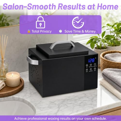 HomdMarket 1.5L Digital Wax Warmer for Hair Removal - Black (No Silicone Bowl)