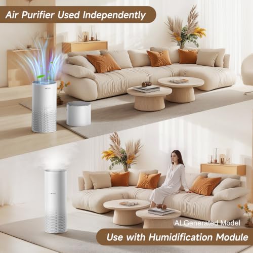 Afloia 2-in-1 Air Purifier and Humidifier for Large Rooms, Bedroom & Office